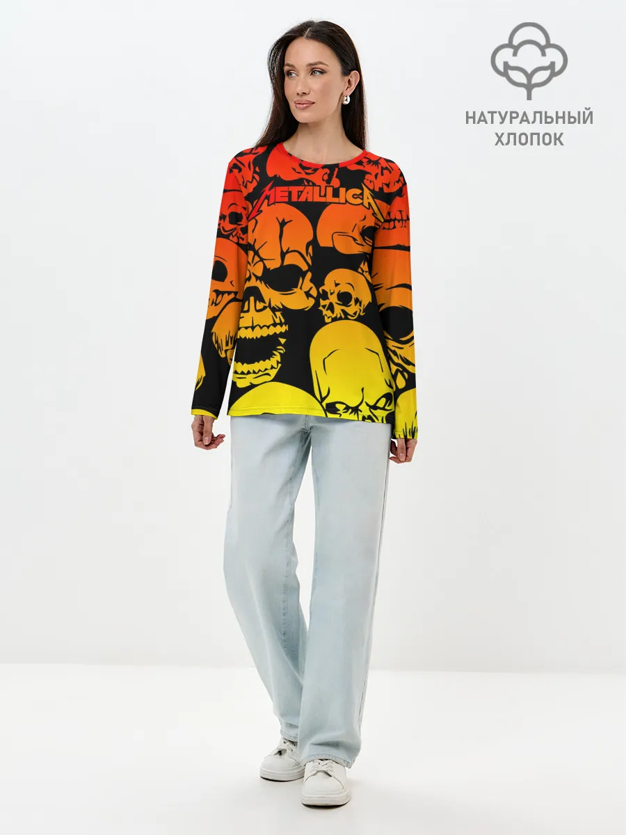 Лонгслив женский. Хлопок / Metallica