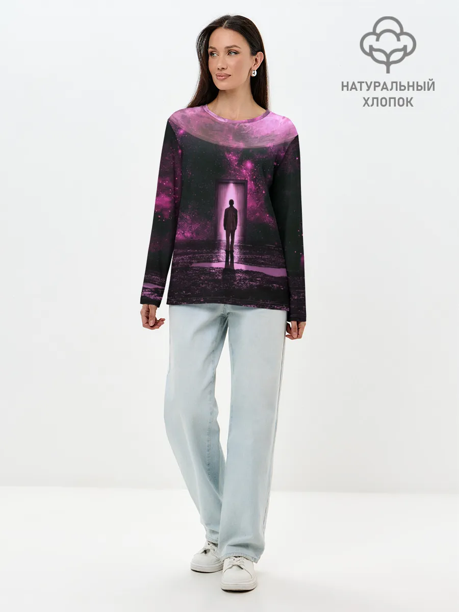 Лонгслив женский. Хлопок / Teleport