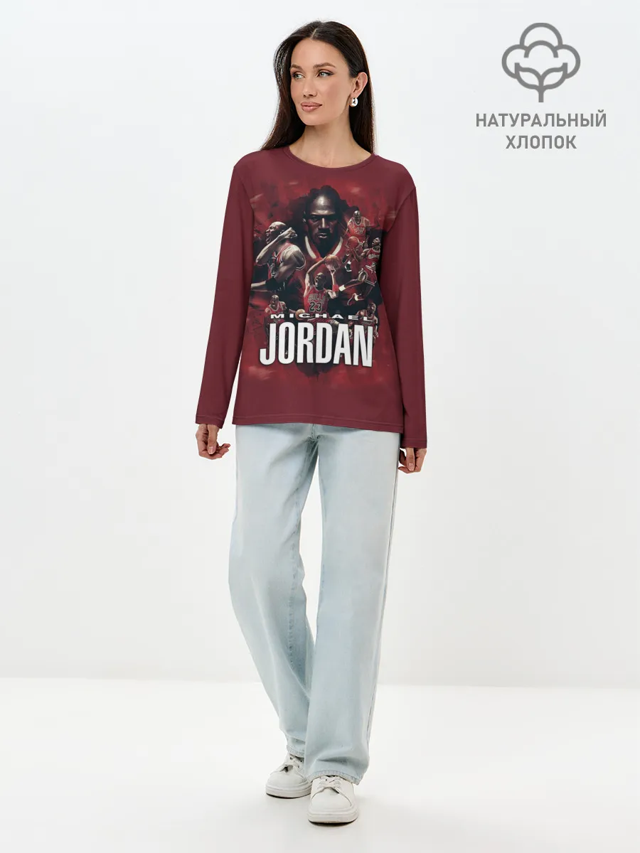 Лонгслив женский. Хлопок / MICHAEL JORDAN
