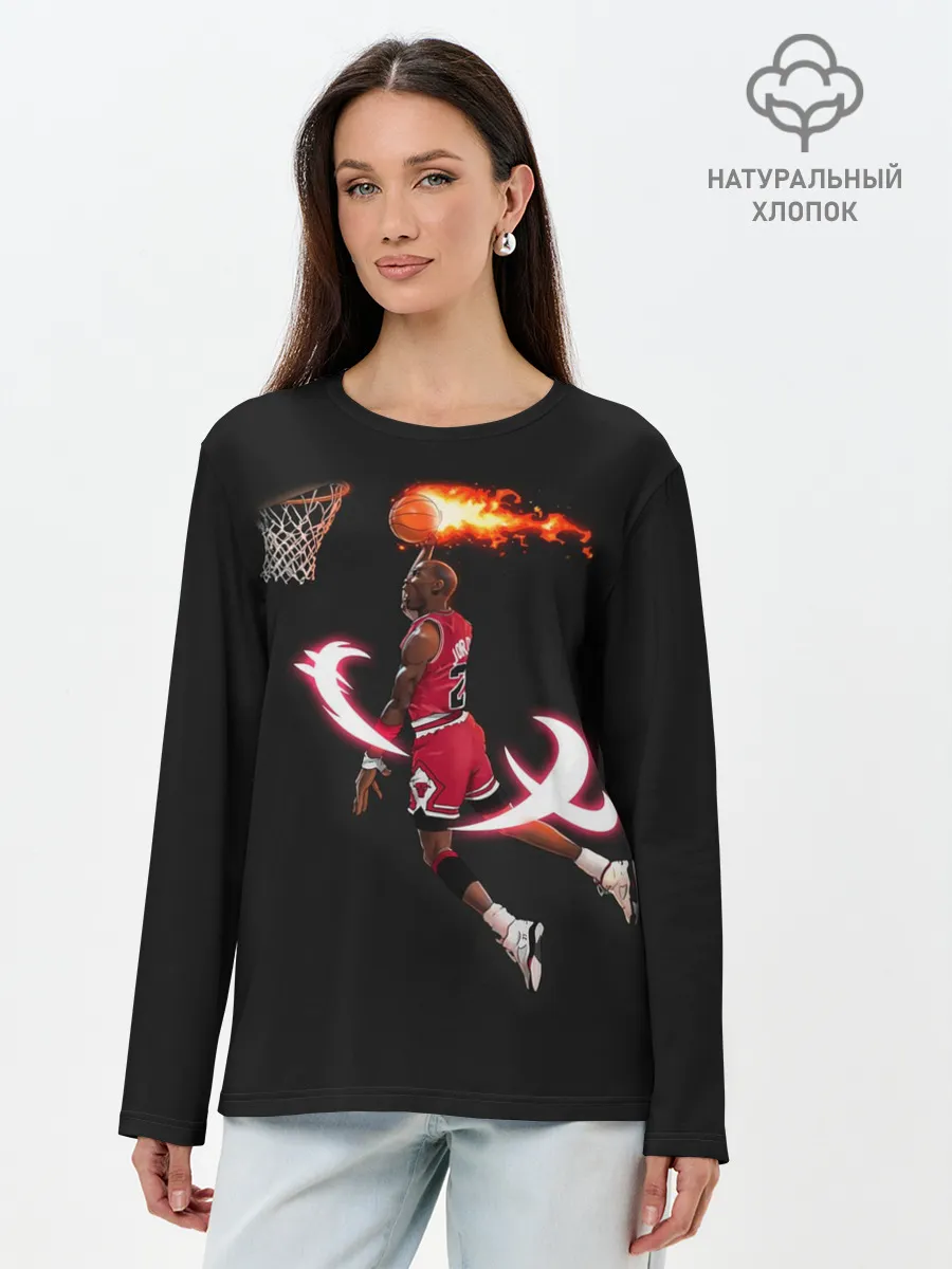 Лонгслив женский. Хлопок / MICHAEL JORDAN