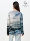 Лонгслив женский. Хлопок / Море
