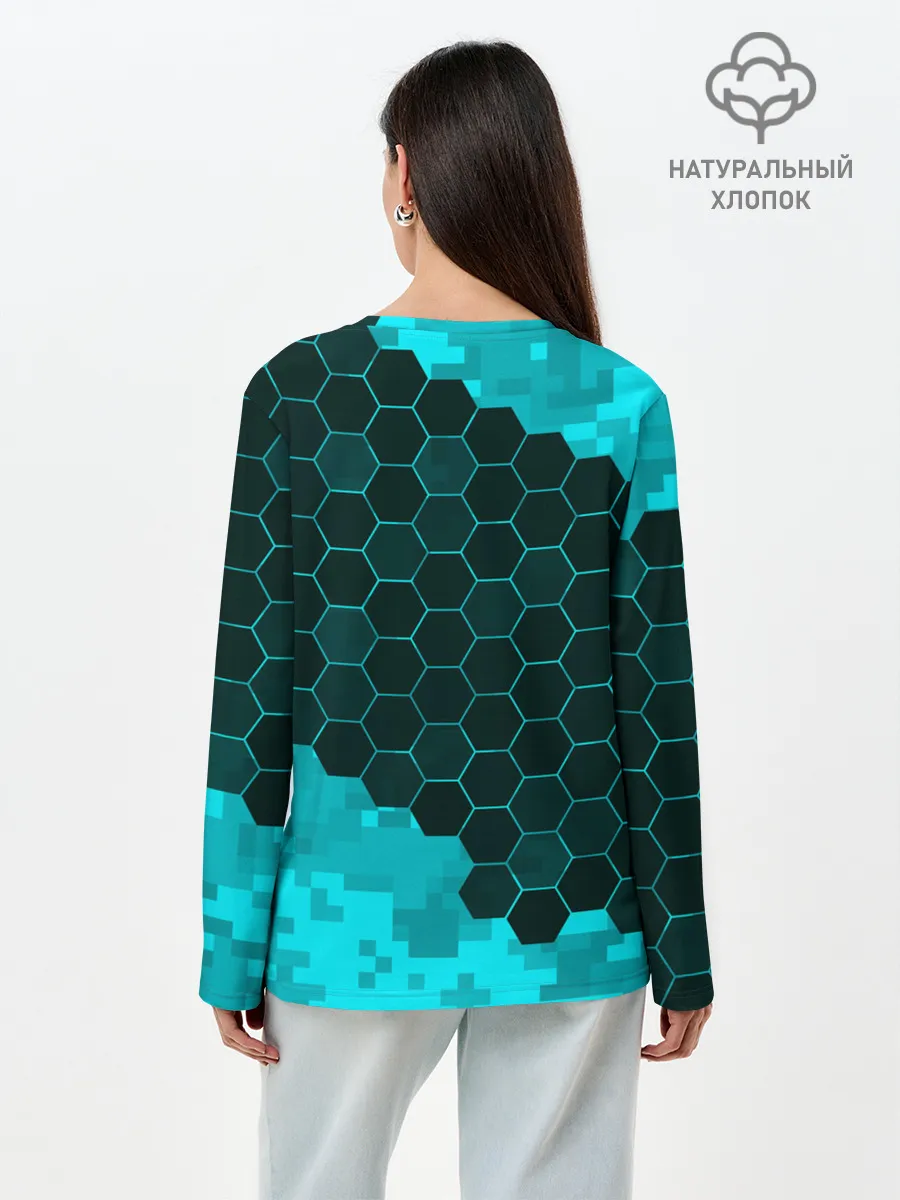 Лонгслив женский. Хлопок / MINECRAFT / МАЙНКРАФТ