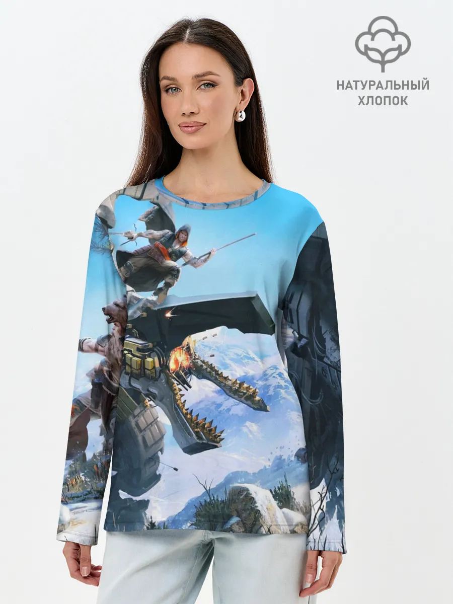 Лонгслив женский. Хлопок / Horizon Zero Dawn