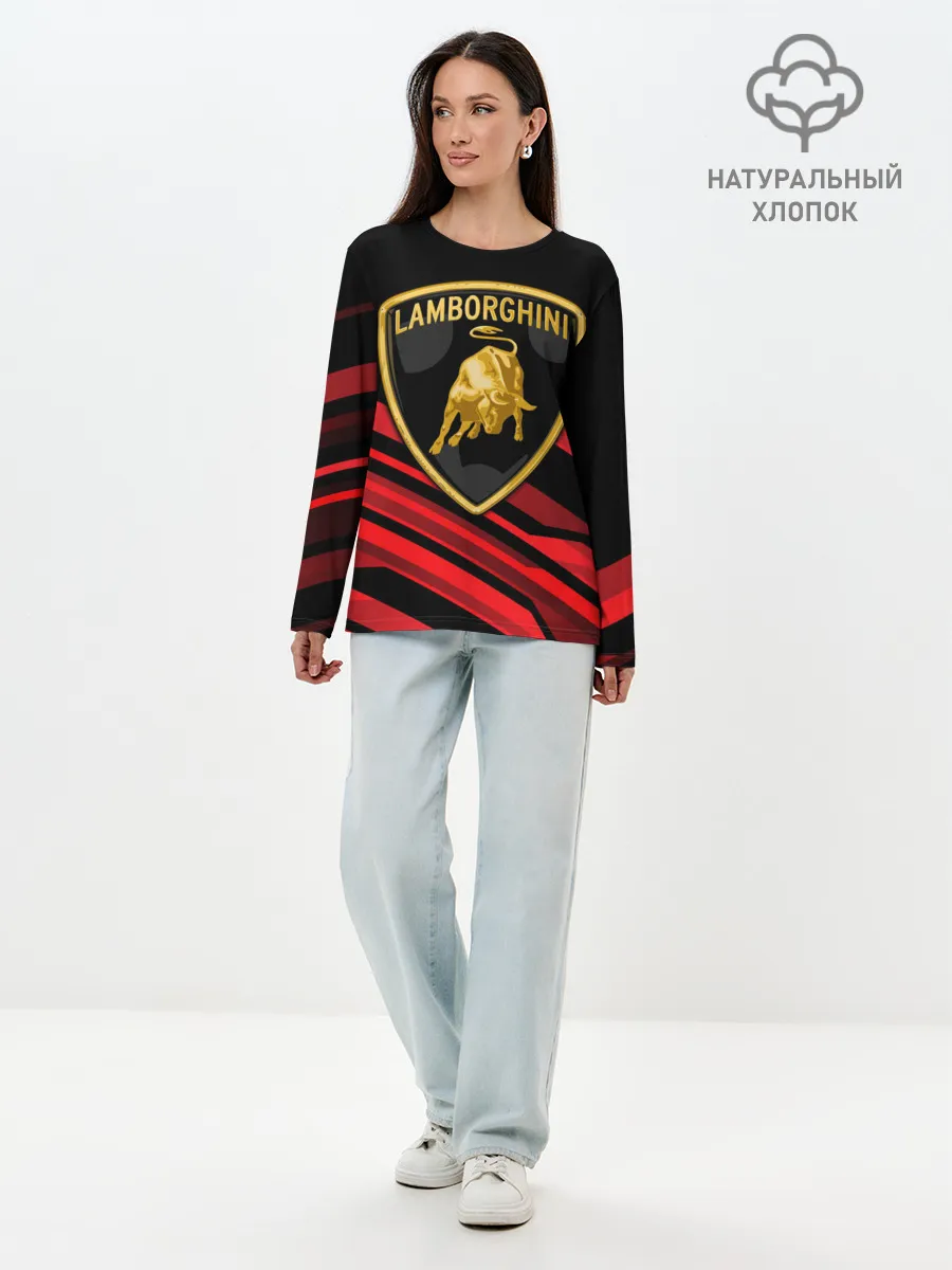Лонгслив женский. Хлопок / Lamborghini