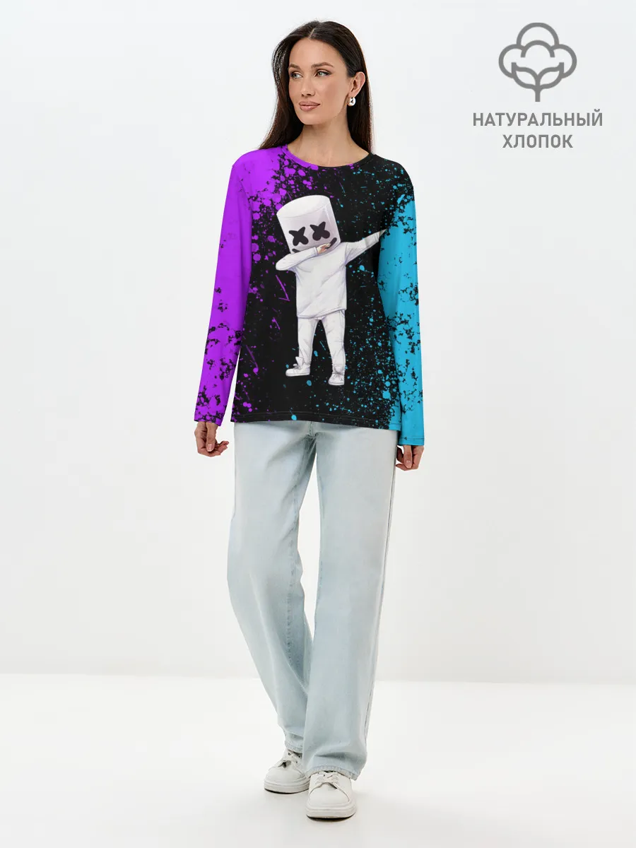 Лонгслив женский. Хлопок / MARSHMELLO