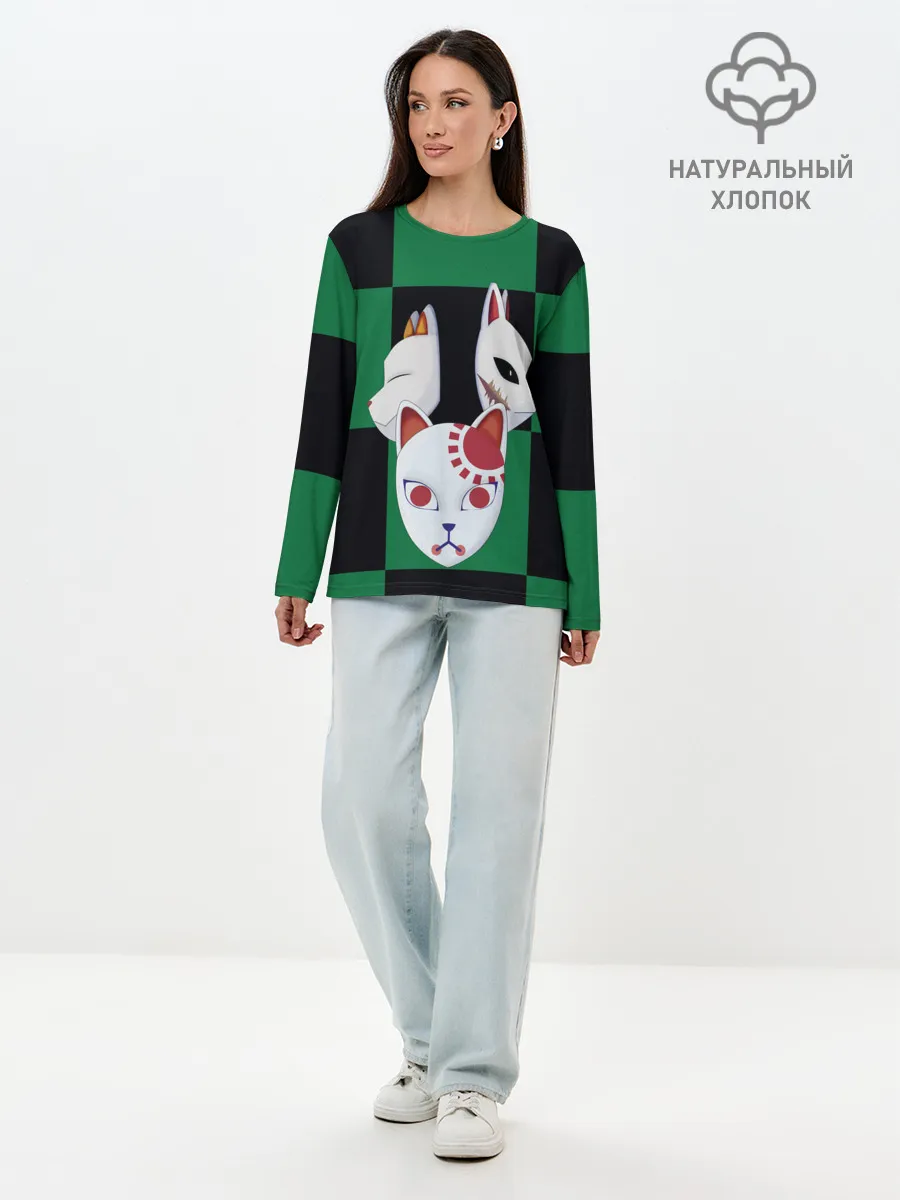 Лонгслив женский. Хлопок / Падшие ученики, выживший лис