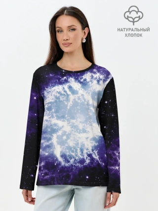 Лонгслив женский. Хлопок / Galaxy