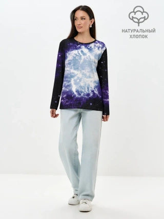 Лонгслив женский. Хлопок / Galaxy