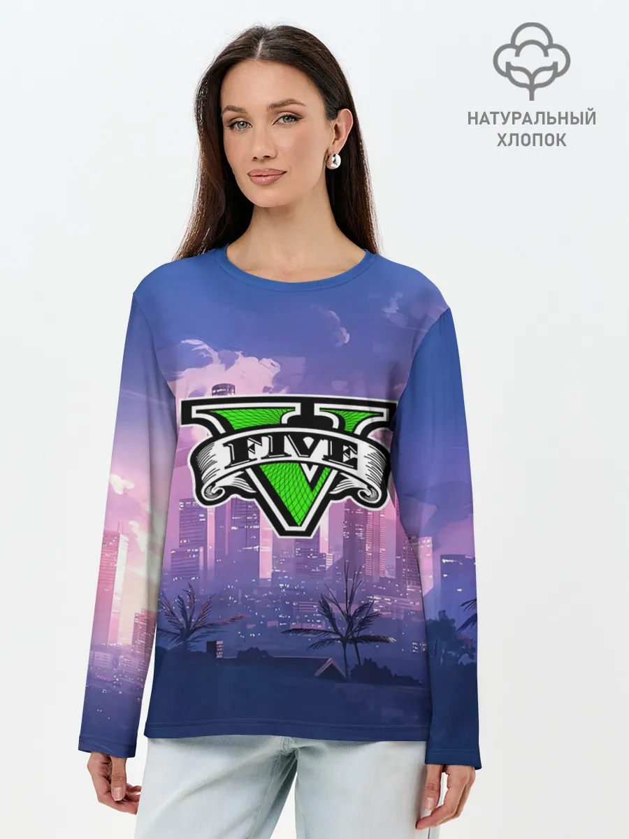 Лонгслив женский. Хлопок / GTA