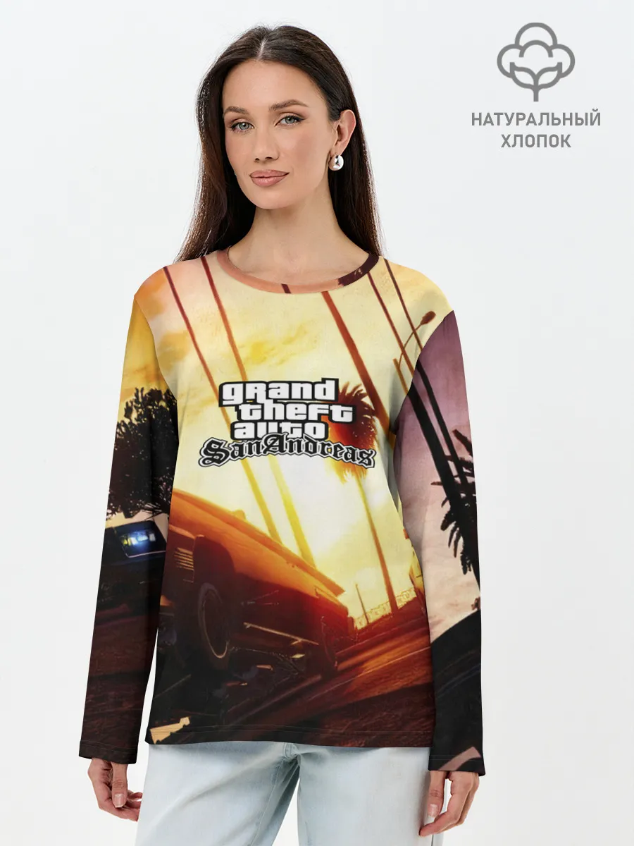 Лонгслив женский. Хлопок / GTA