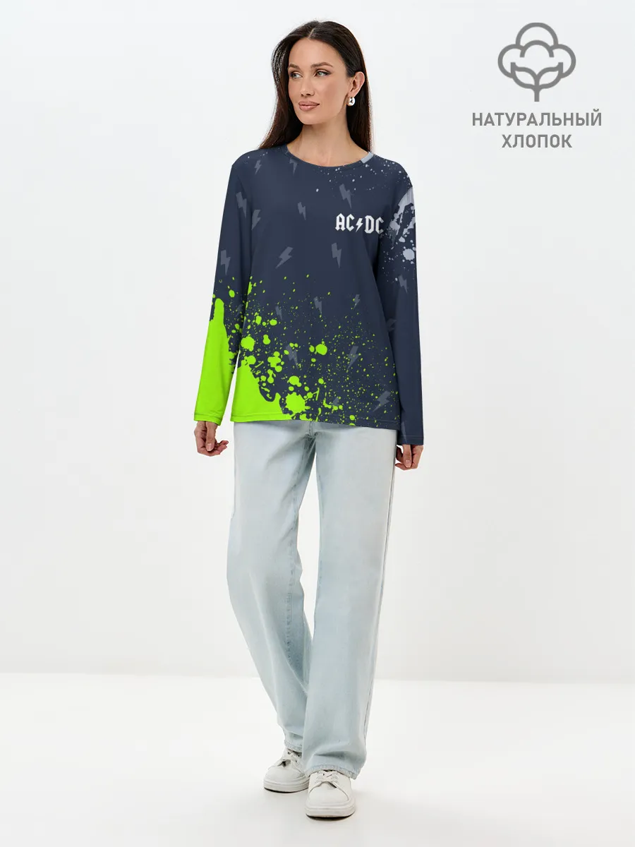 Лонгслив женский. Хлопок / AC DС