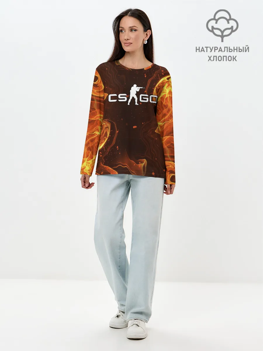 Лонгслив женский. Хлопок / COUNTER STRIKE
