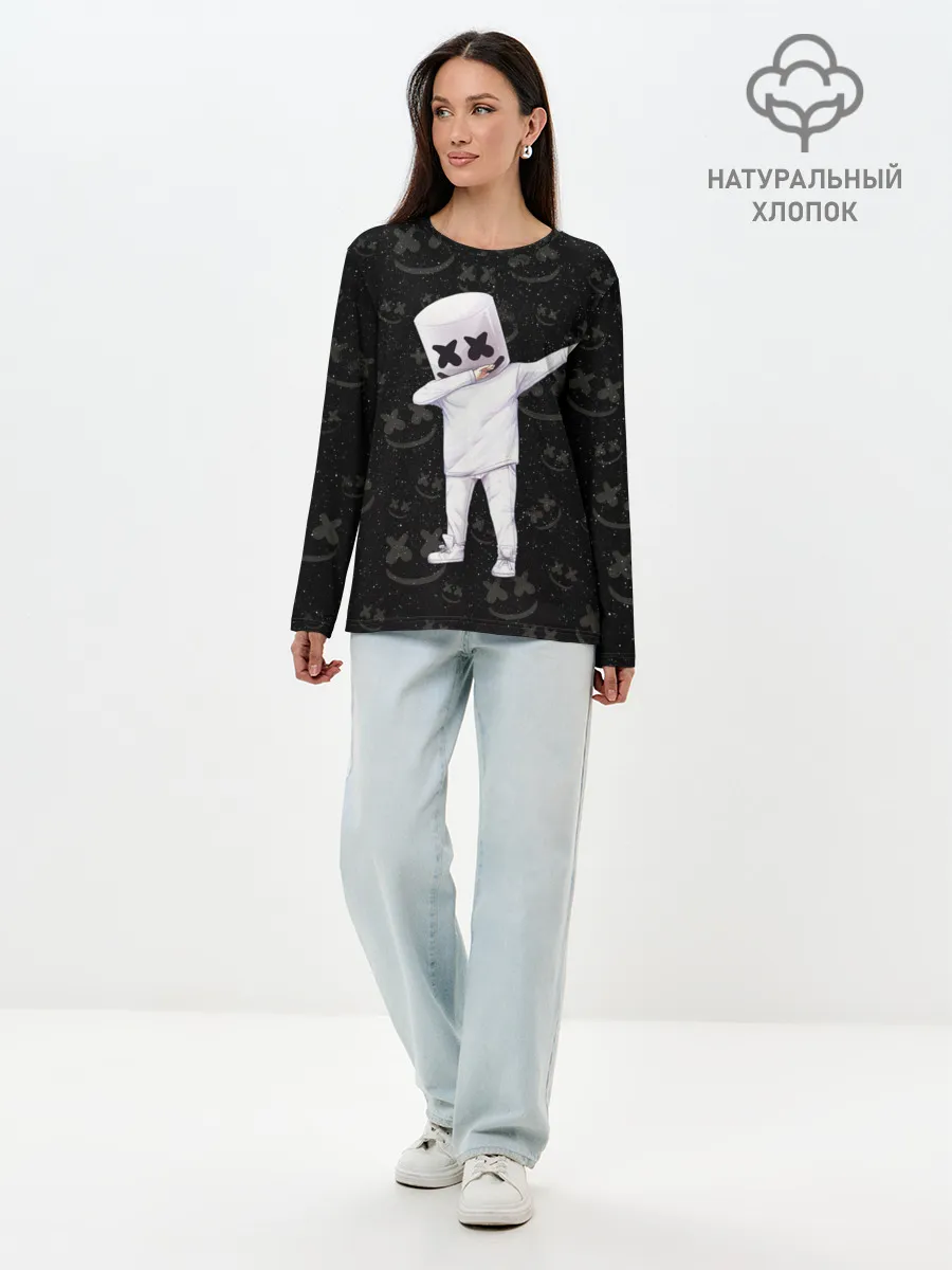 Лонгслив женский. Хлопок / MARSHMELLO