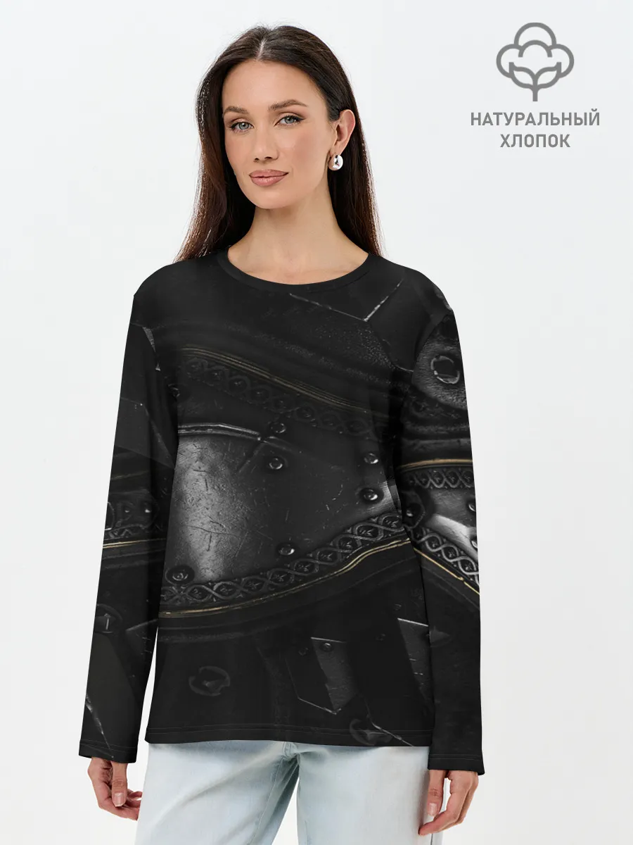 Лонгслив женский. Хлопок / MORTAL SHELL БРОНЯ