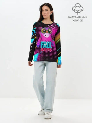 Лонгслив женский. Хлопок / Fall Guys | Saw
