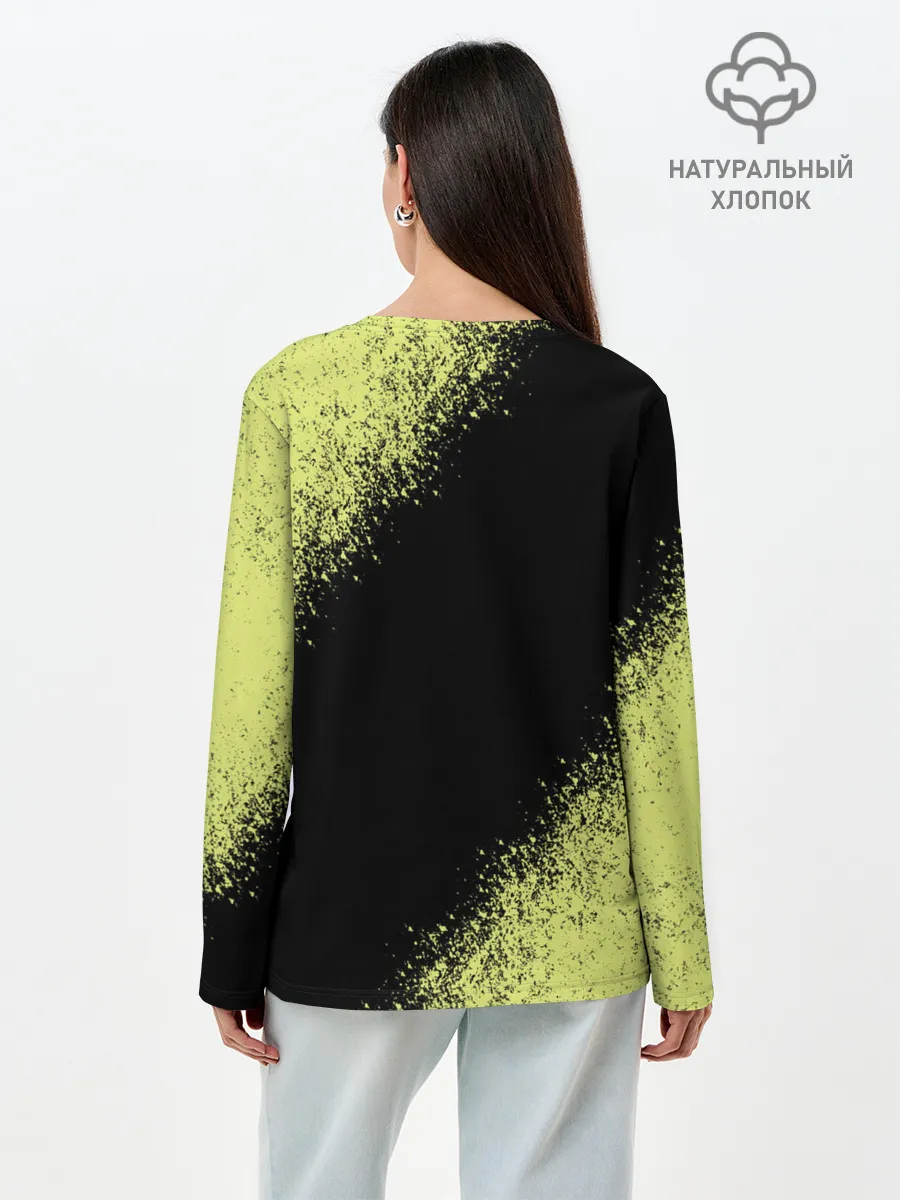 Лонгслив женский. Хлопок / Авокадо