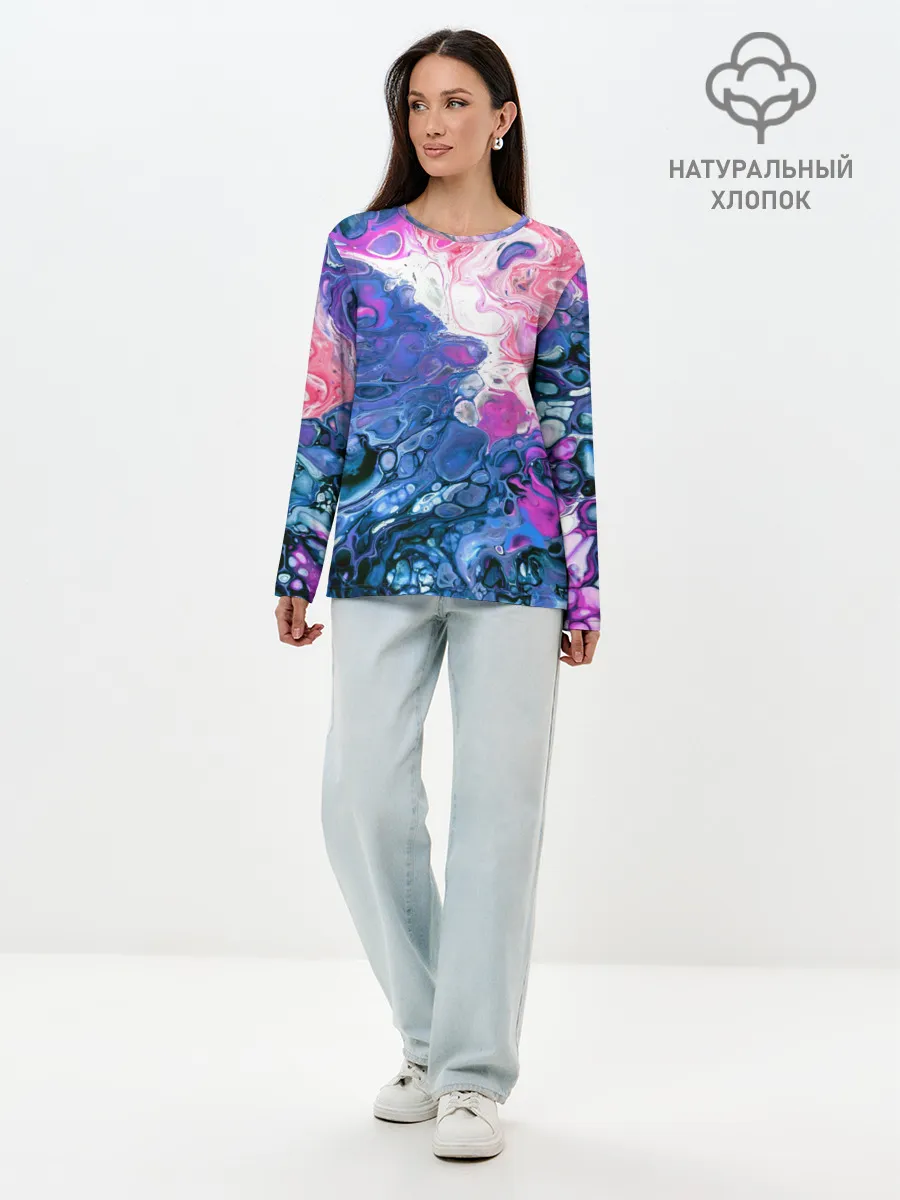 Лонгслив женский. Хлопок / Акрил