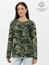 Лонгслив женский. Хлопок / Камуфляж