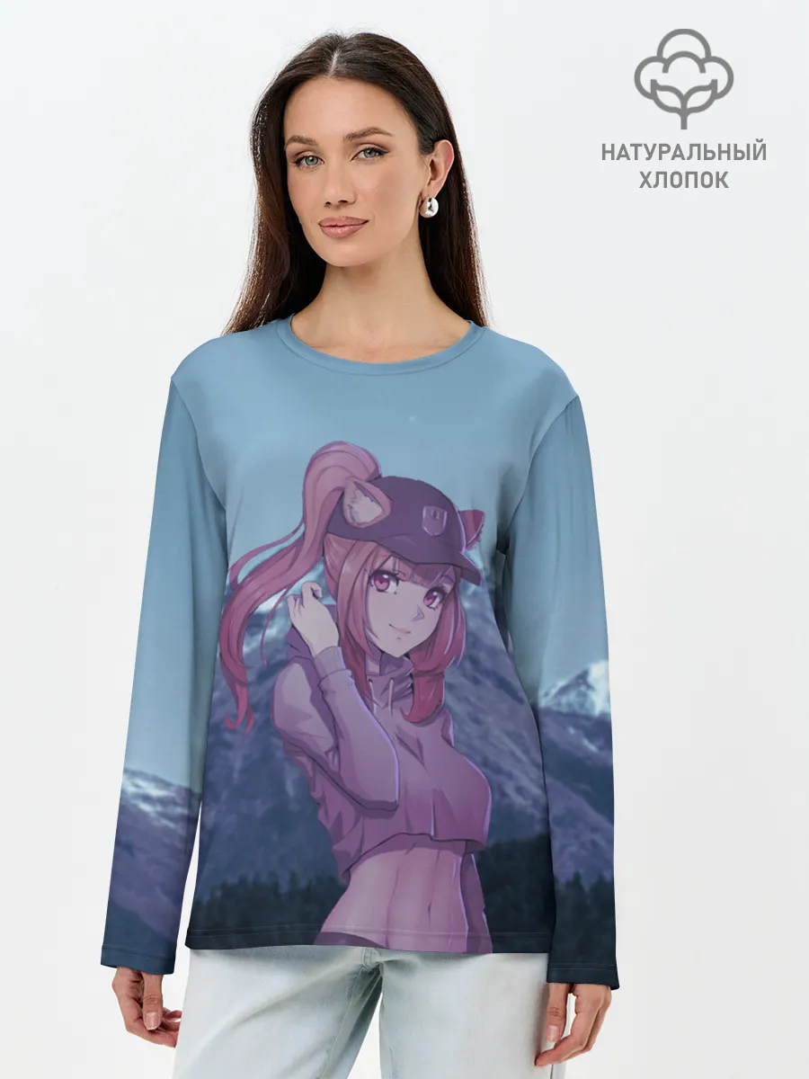 Лонгслив женский. Хлопок / Рафталия