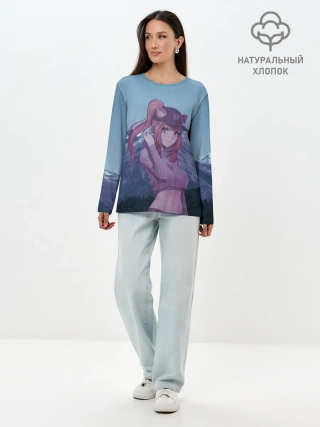 Лонгслив женский. Хлопок / Рафталия