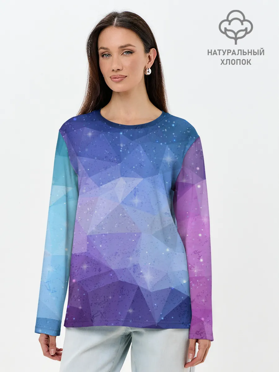 Лонгслив женский. Хлопок / ПОЛИСКЕЙП