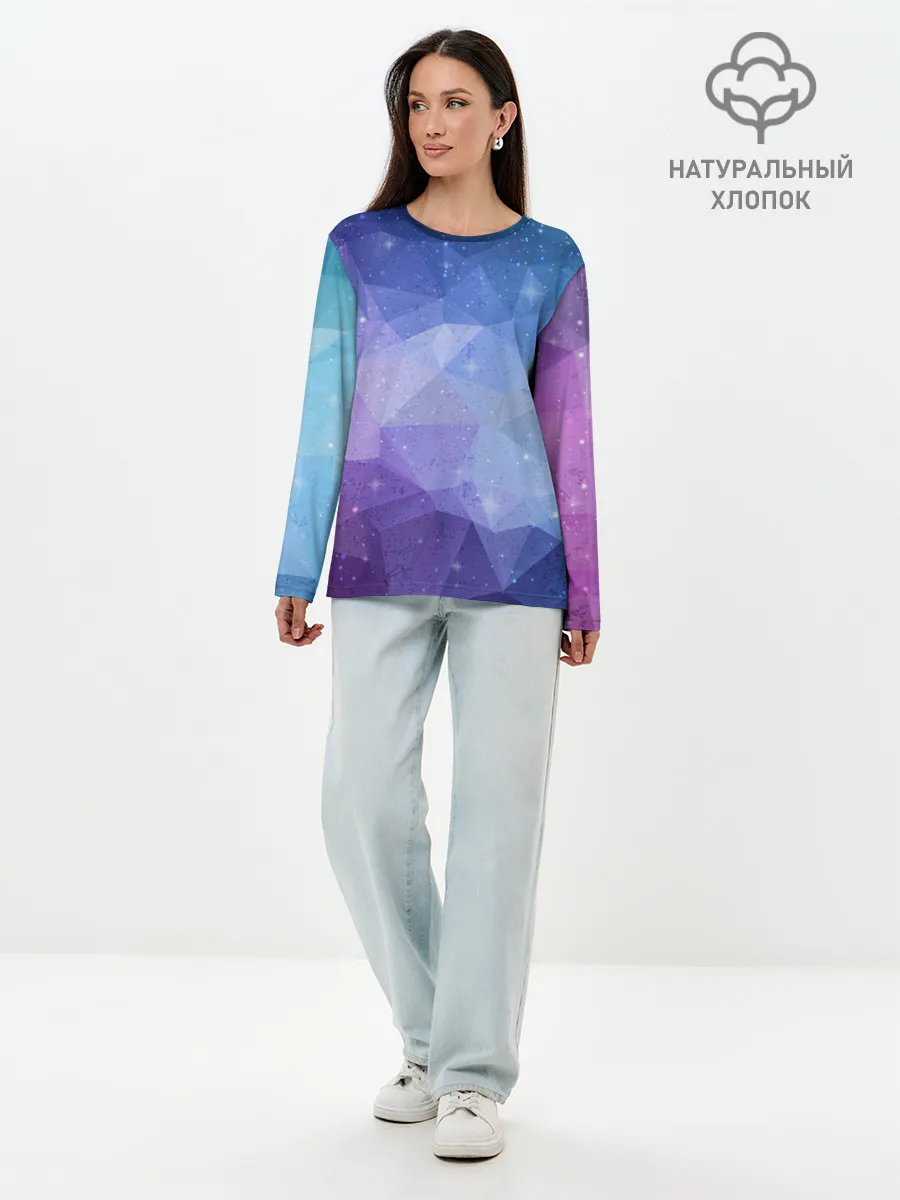 Лонгслив женский. Хлопок / ПОЛИСКЕЙП