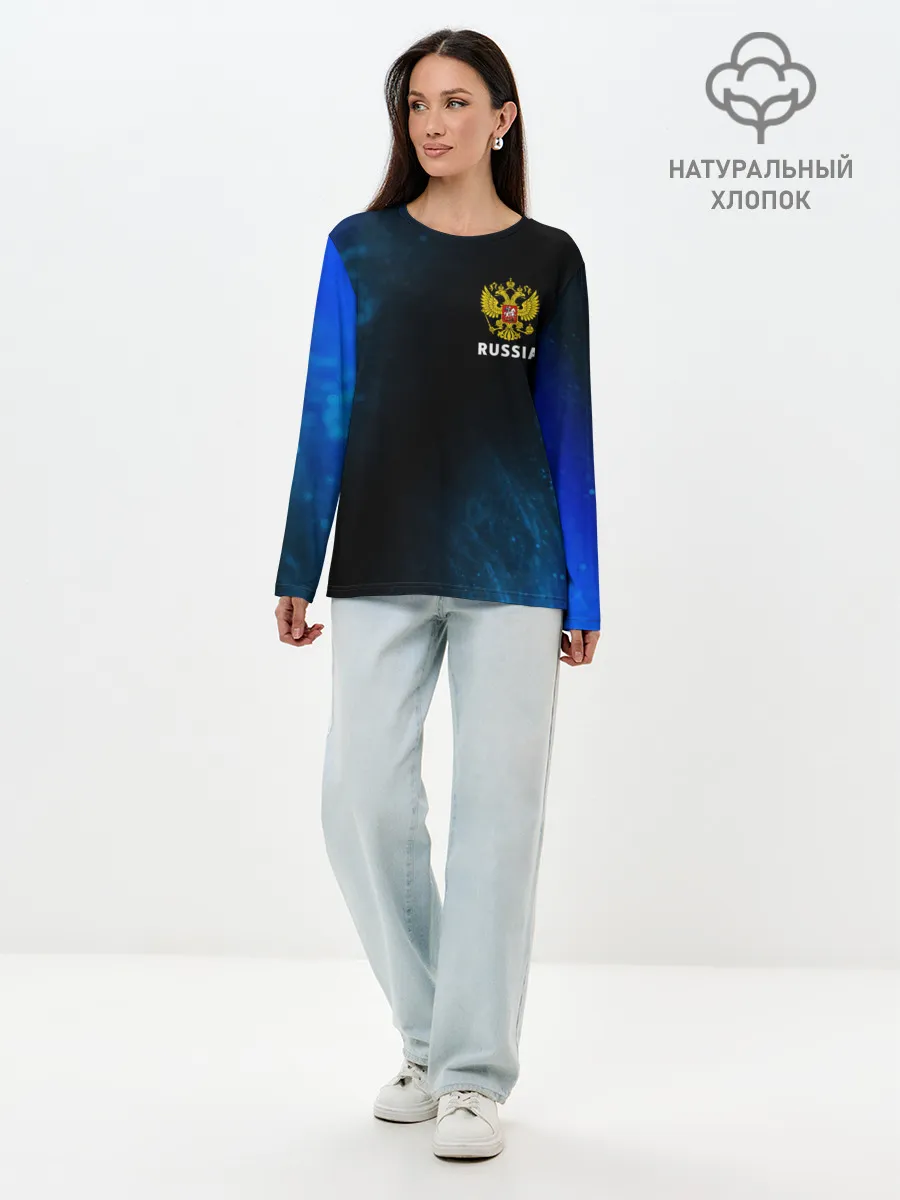 Лонгслив женский. Хлопок / RUSSIA / РОССИЯ