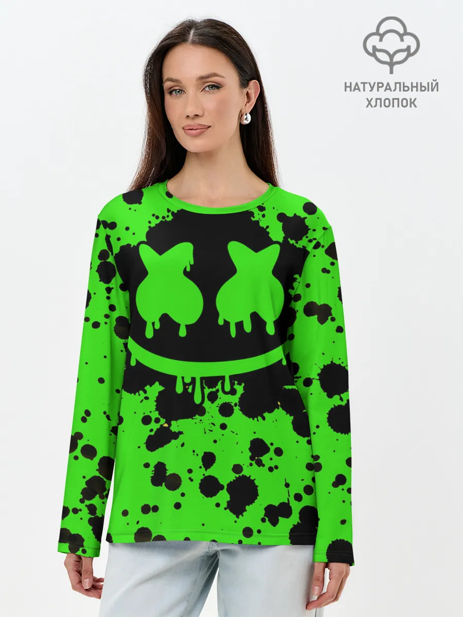 Лонгслив женский. Хлопок / Marshmello