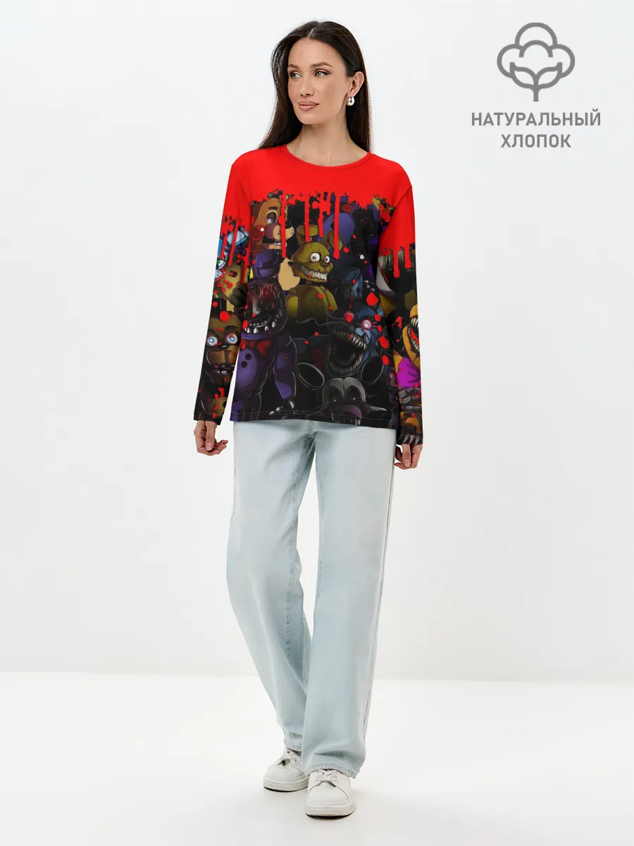 Лонгслив женский. Хлопок / Five Nights At Freddys