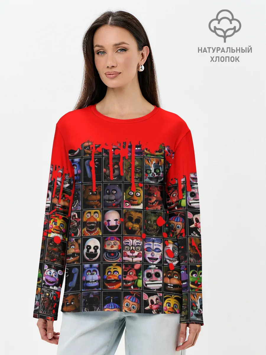 Лонгслив женский. Хлопок / Five Nights At Freddys