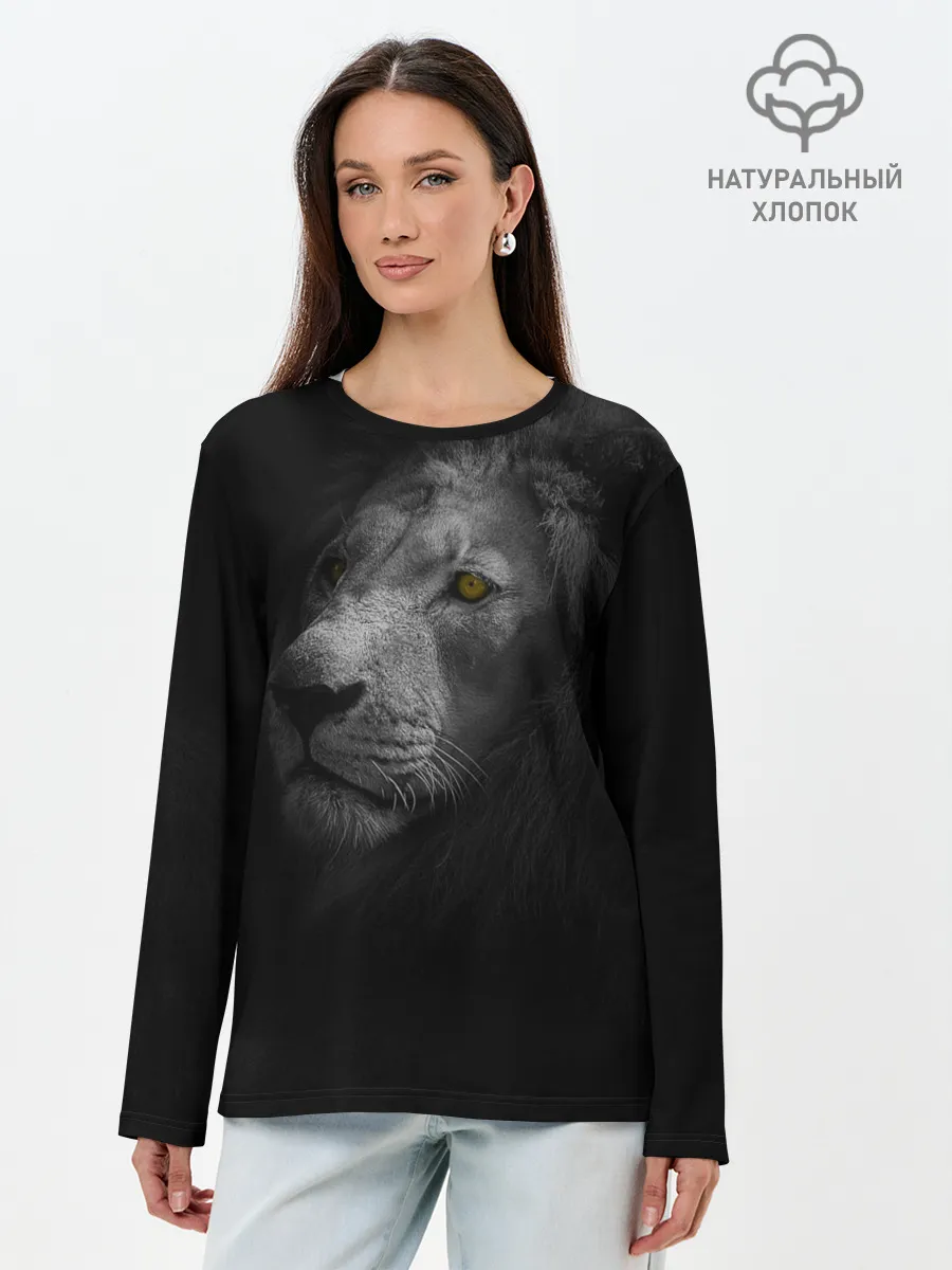 Лонгслив женский. Хлопок / Лев