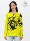 Лонгслив женский. Хлопок / Джонатан на желтом брызги
