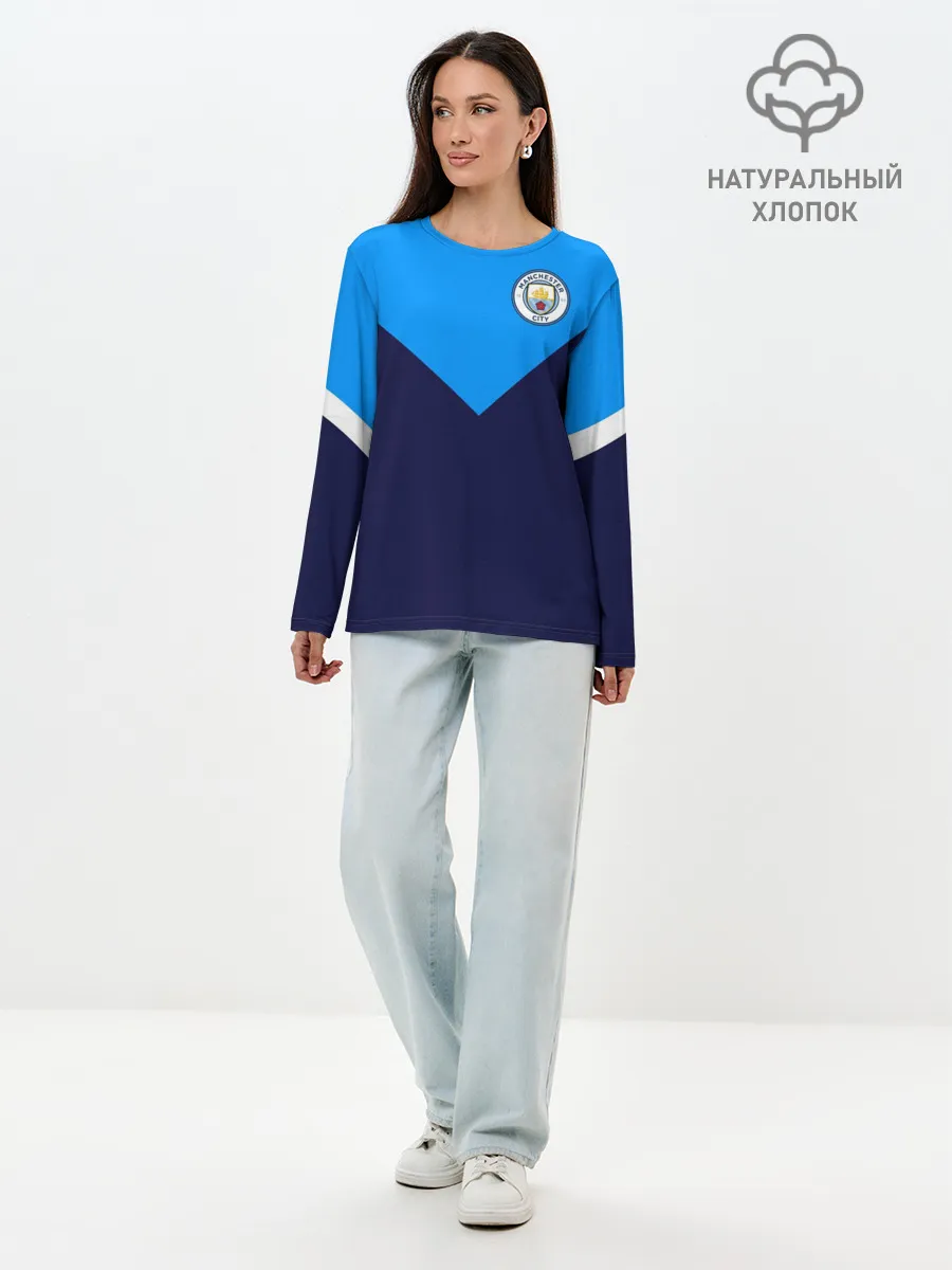 Лонгслив женский. Хлопок / MANCHESTER CITY