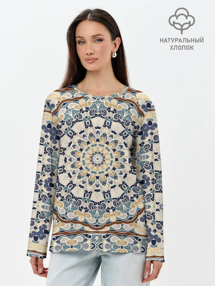 Лонгслив женский. Хлопок / Ковер