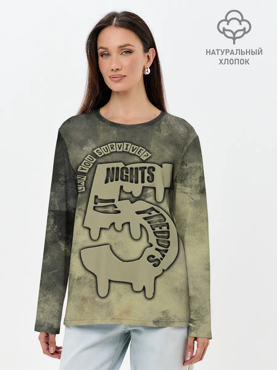 Лонгслив женский. Хлопок / Five Nights at Freddy