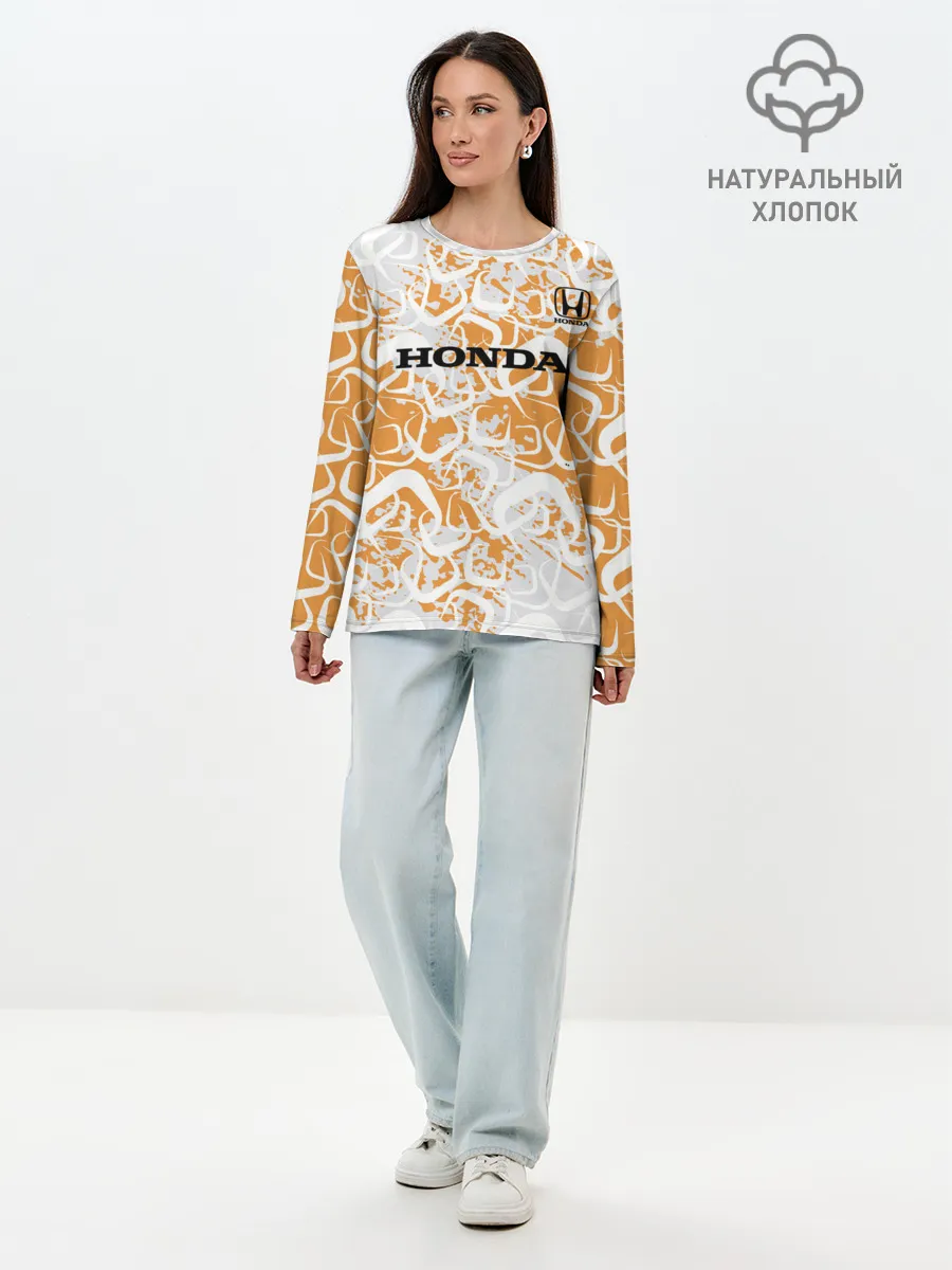 Лонгслив женский. Хлопок / Honda