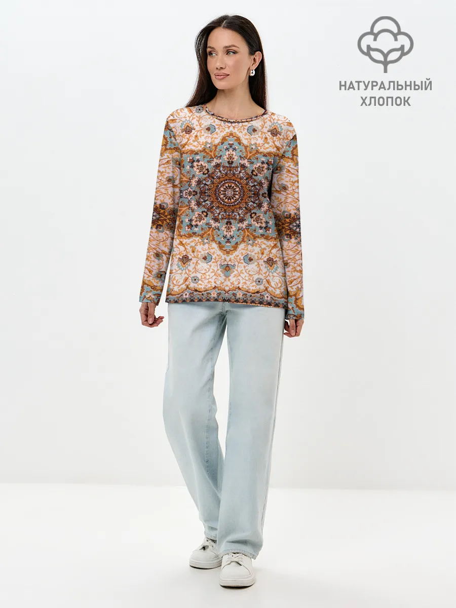 Лонгслив женский. Хлопок / Старый ковер