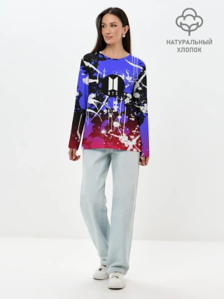 Лонгслив женский. Хлопок / BTS