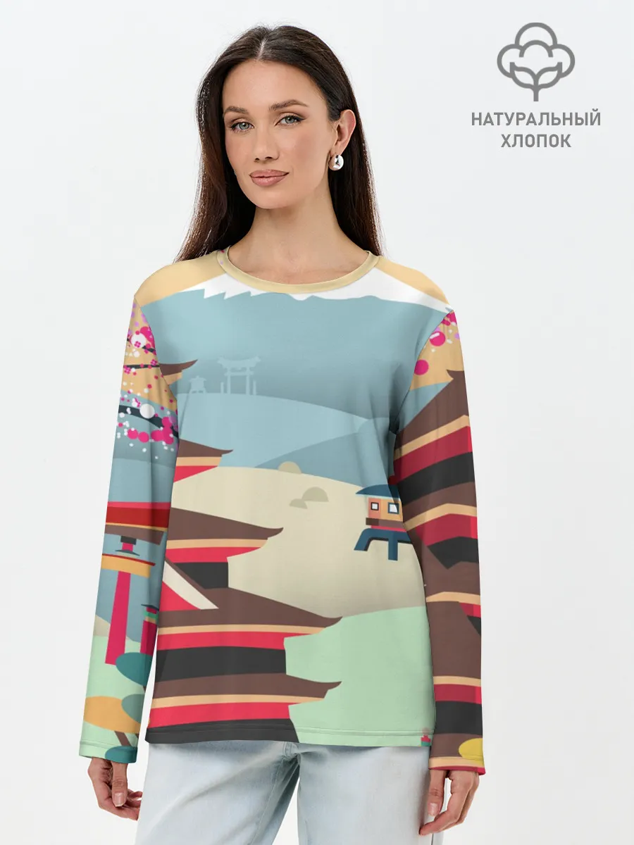 Лонгслив женский. Хлопок / Tokyo