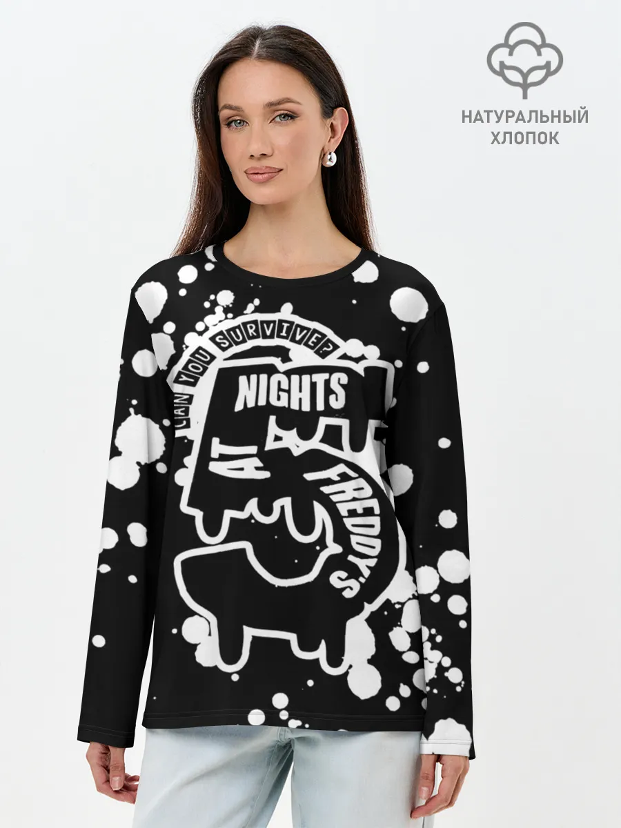Лонгслив женский. Хлопок / Five Nights at Freddy