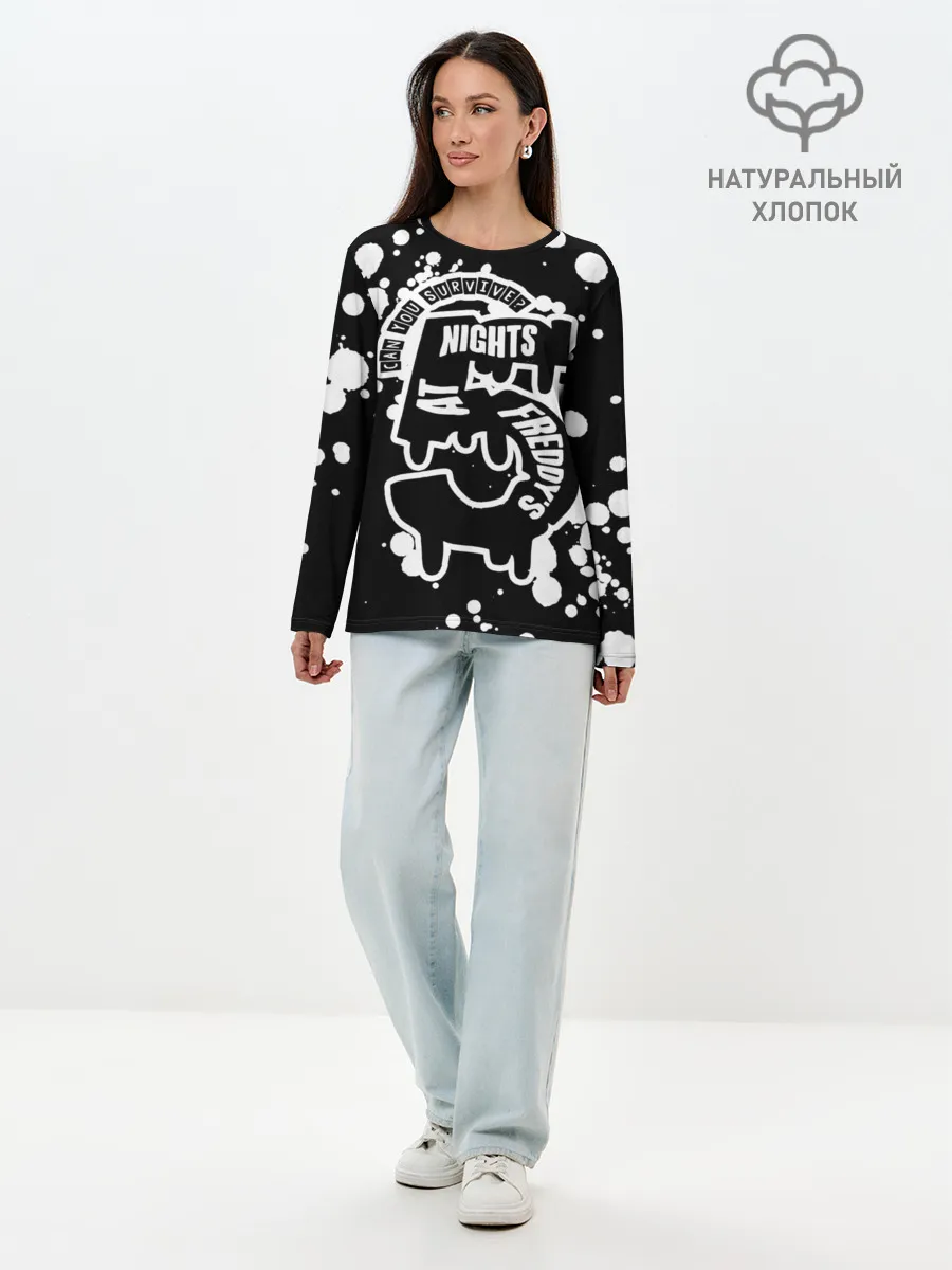 Лонгслив женский. Хлопок / Five Nights at Freddy