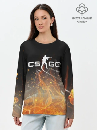 Лонгслив женский. Хлопок / COUNTER STRIKE