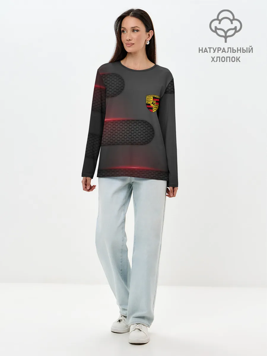 Лонгслив женский. Хлопок / PORSCHE