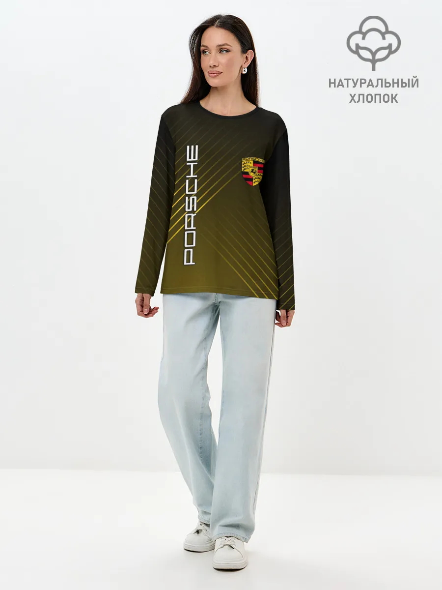 Лонгслив женский. Хлопок / PORSCHE