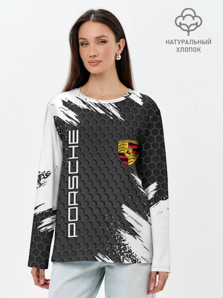 Лонгслив женский. Хлопок / PORSCHE