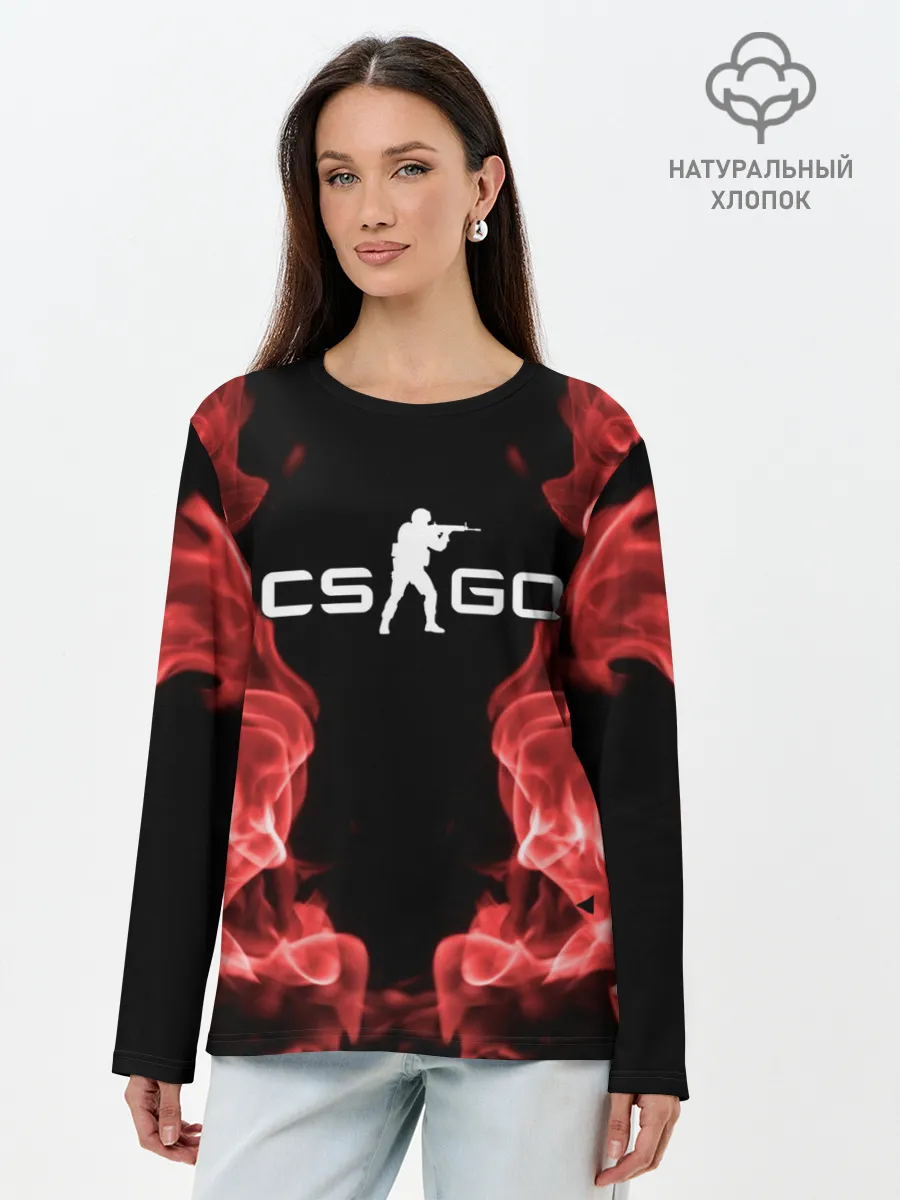 Лонгслив женский. Хлопок / COUNTER STRIKE