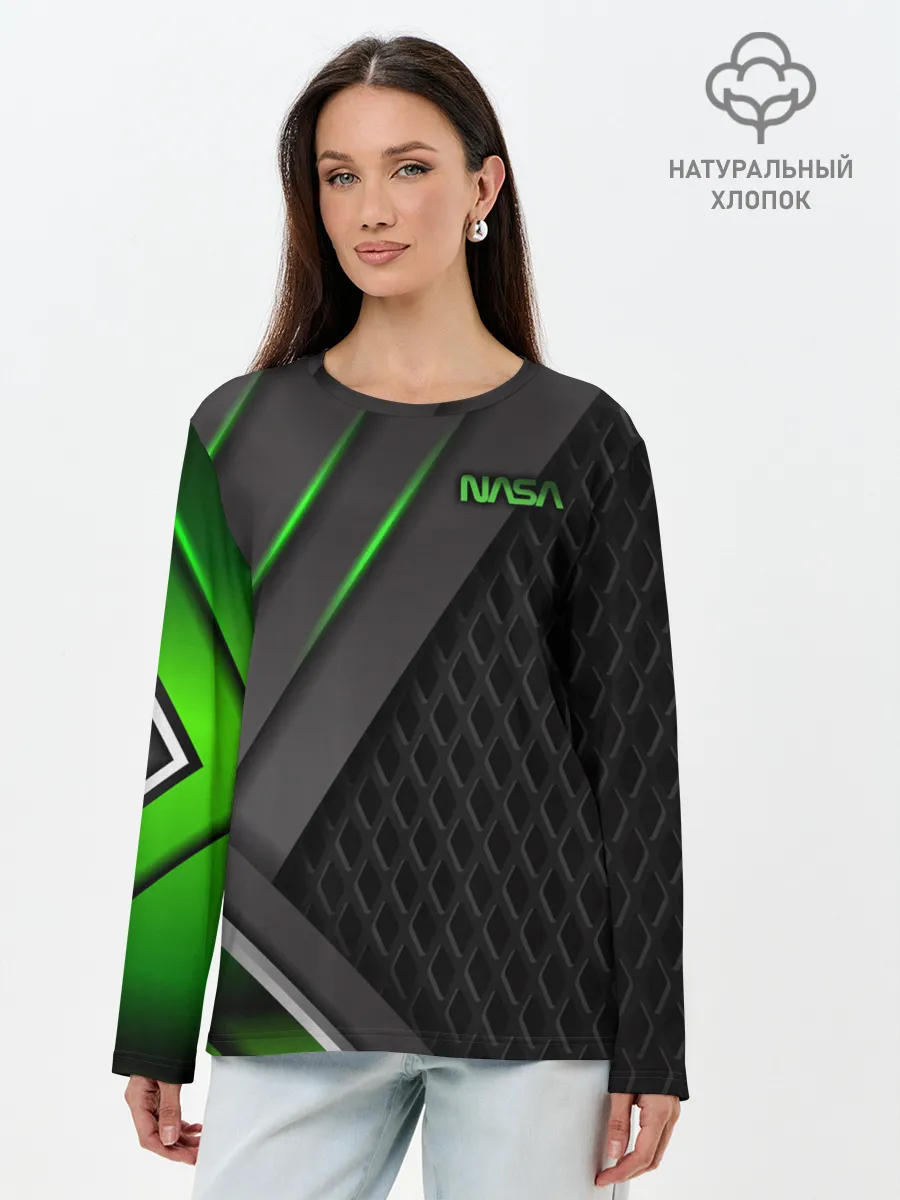 Лонгслив женский. Хлопок / NASA