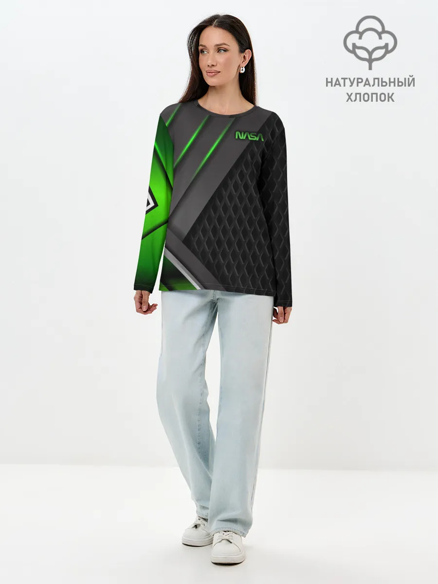 Лонгслив женский. Хлопок / NASA