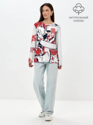 Лонгслив женский. Хлопок / Monsta X