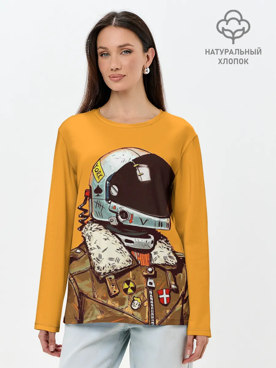 Лонгслив женский. Хлопок / Космический рейнджер